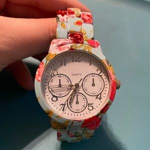 Jewelry - Floral & Teal Quartz Watch Jewelry - Floral & Teal Quartz Watch